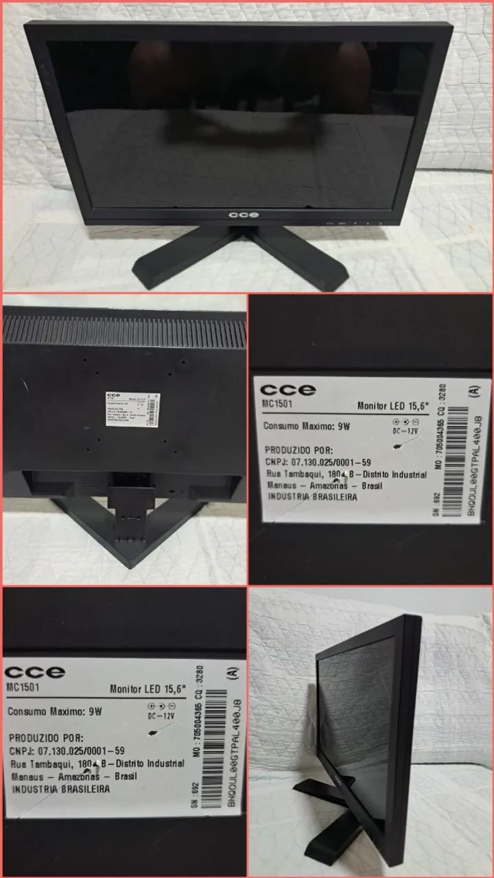 Monitor CCE Gm-1501 Led 15.6 (USADO) - Foto 3