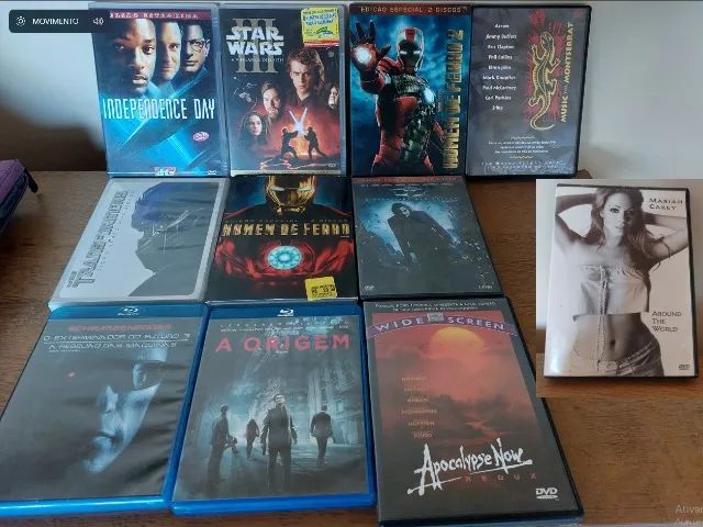 KIT COM 11 BLU-RAY / DVD: BATMAN, HOMEM DE FERRO, STAR WARS, TRANSFORMERS, EXTERMINADOR,..