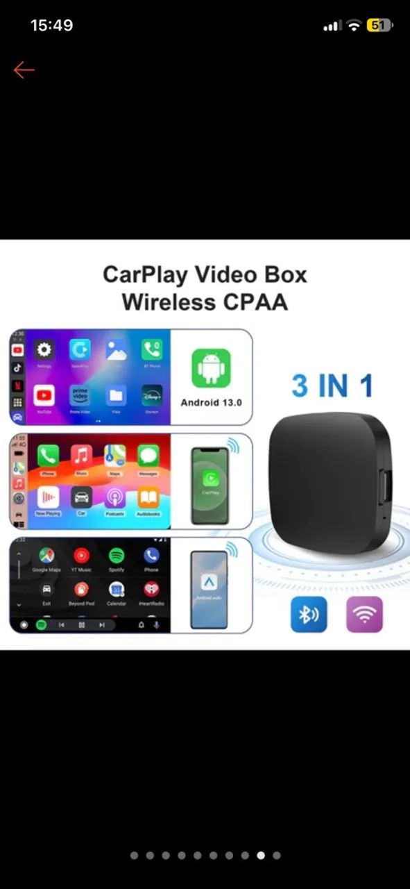 Streaming vídeo box carro Netflix WhatsApp playstore - Foto 2
