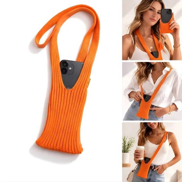 Phone Pocket Acessório Funcional Para Smartphone [Laranja] - Foto 3