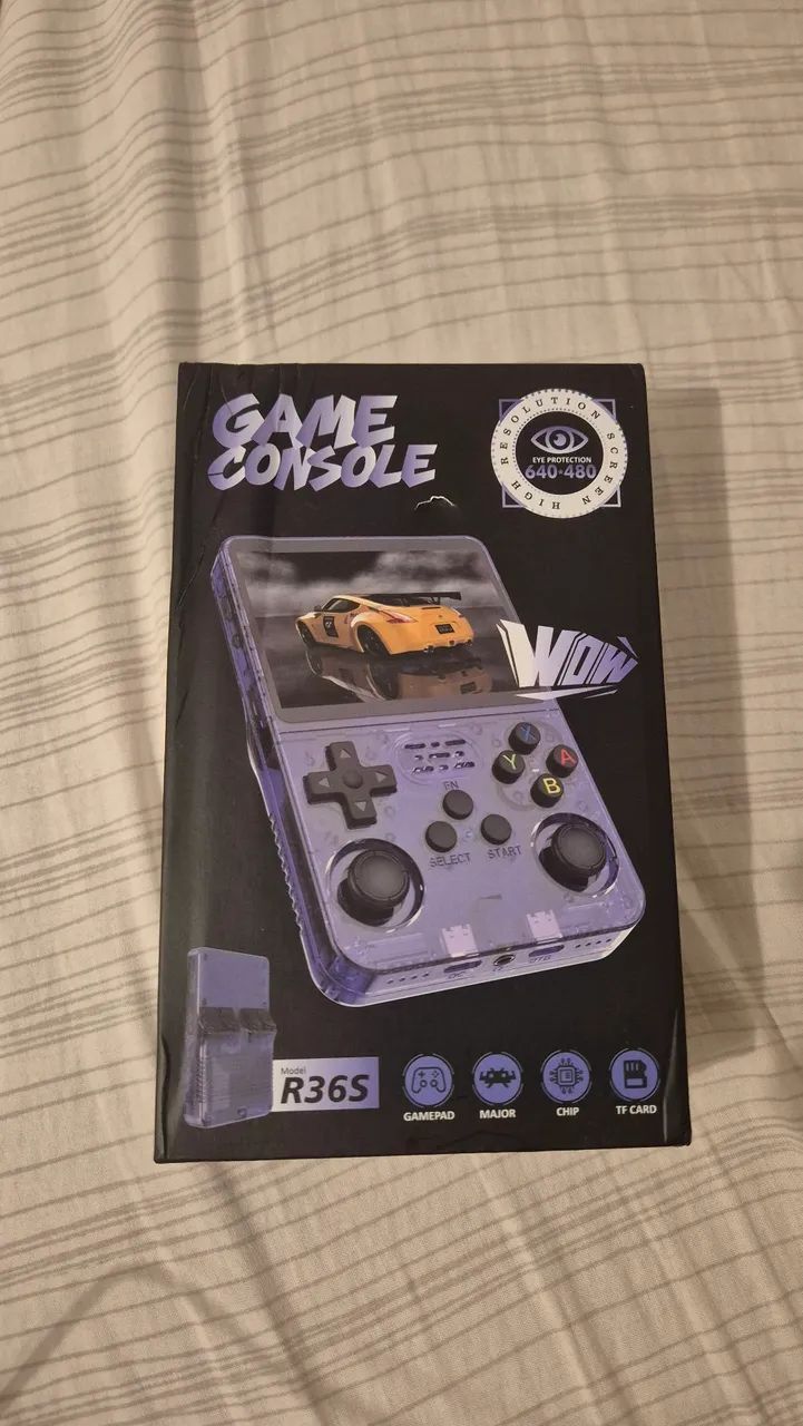 Console Portátil R36S + de 15.000 Jogos Vídeo Game 64g Linux Tela IPS 3.5 Polegadas