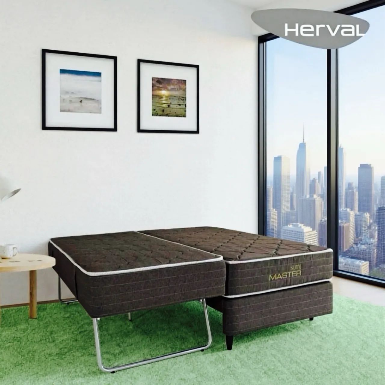 Oportunidade única! Bicama com colchões de molas ensacadas da Herval - Foto 4