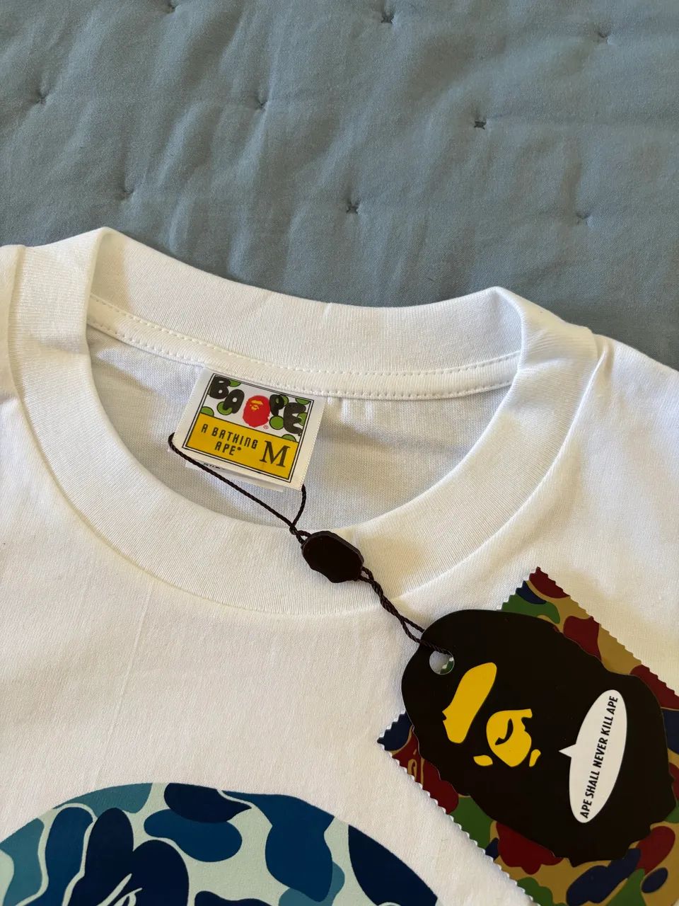 Camiseta bape blue camo - Foto 3