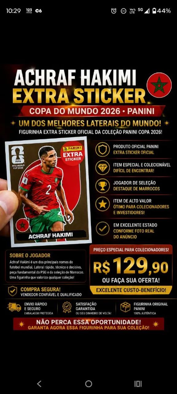 Figurinha Legend Hakimi