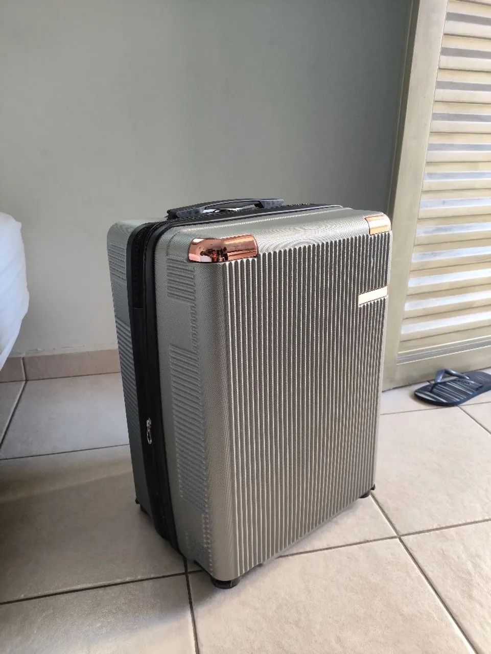 Mala para viagem prata 10kg