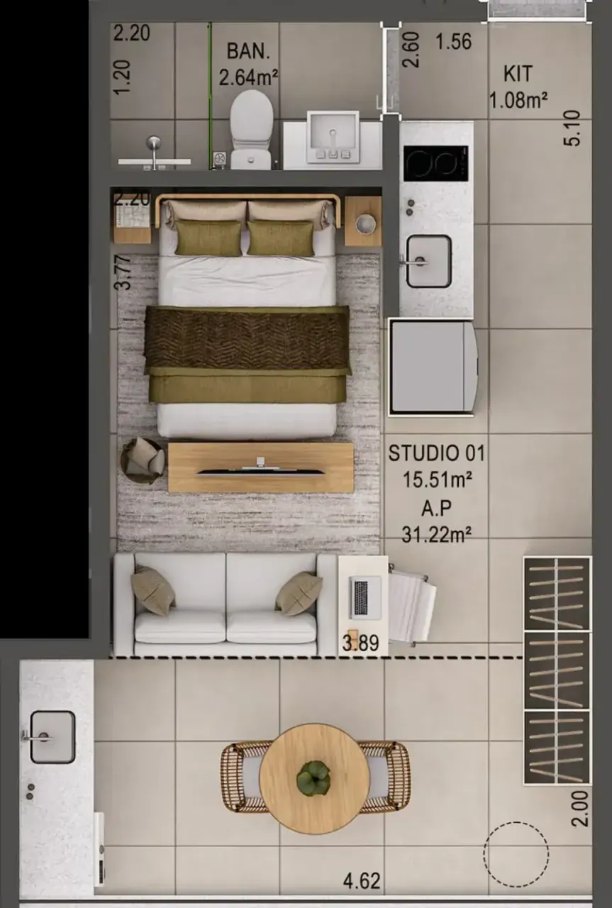 PLANTA 31m²