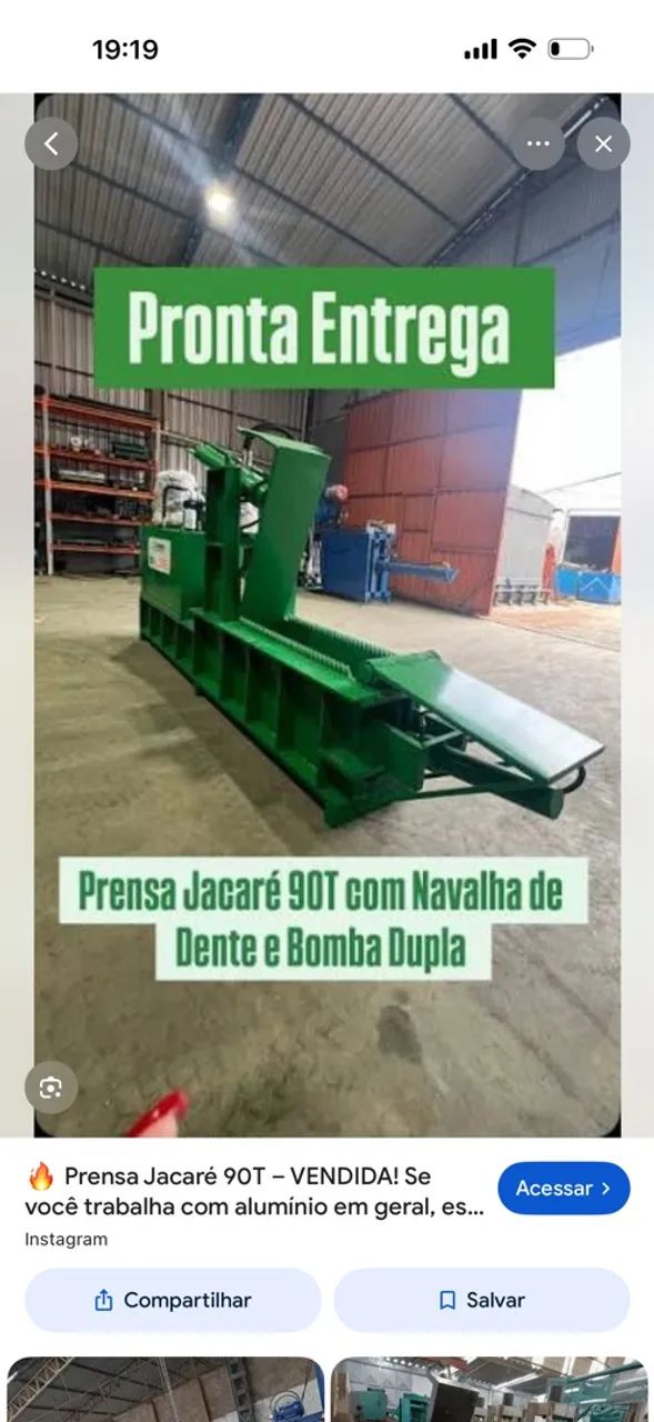 Uma prensa jacaré zera nunca usada 