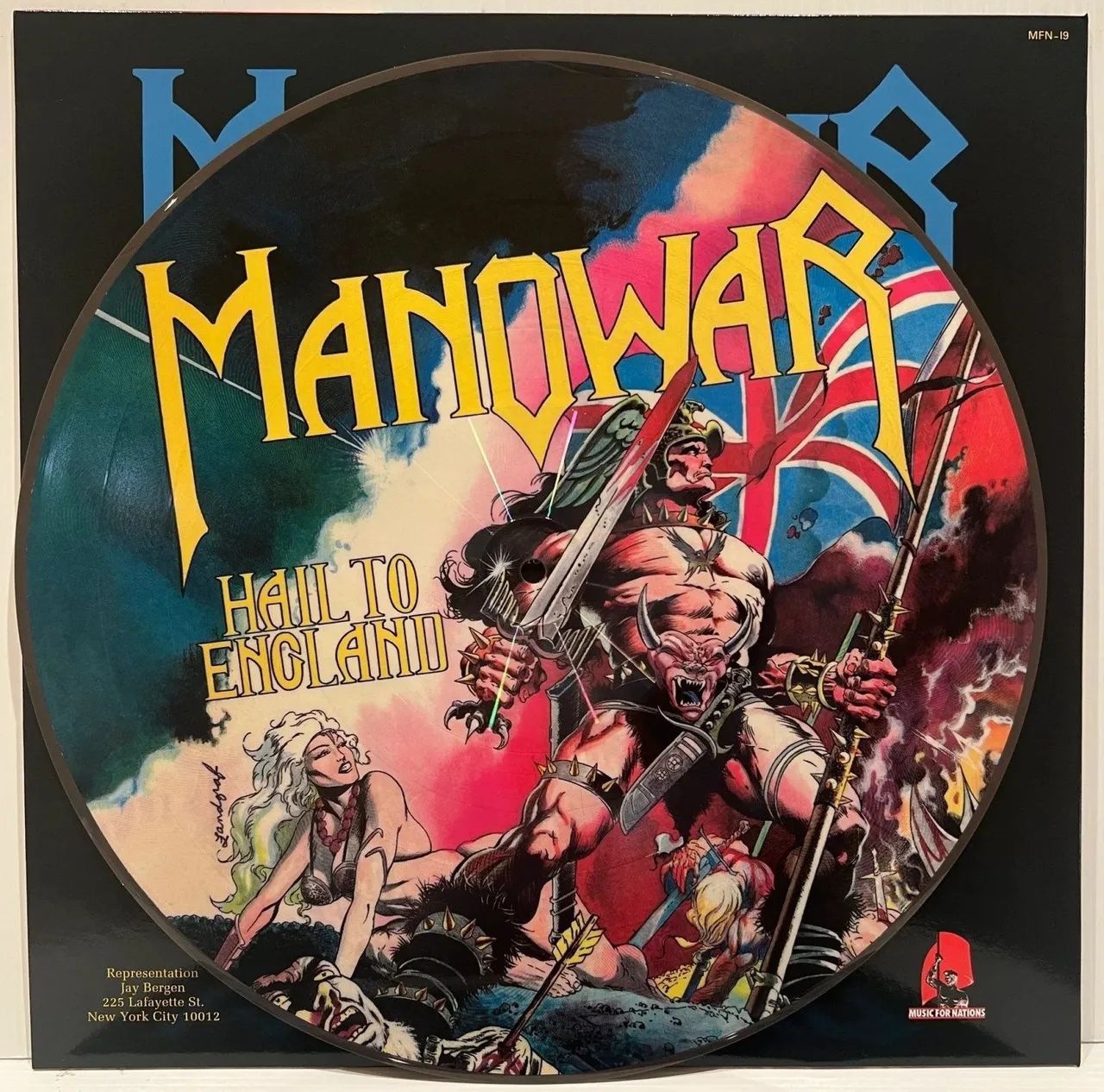 Manowar LP Hail to England Pic Lp