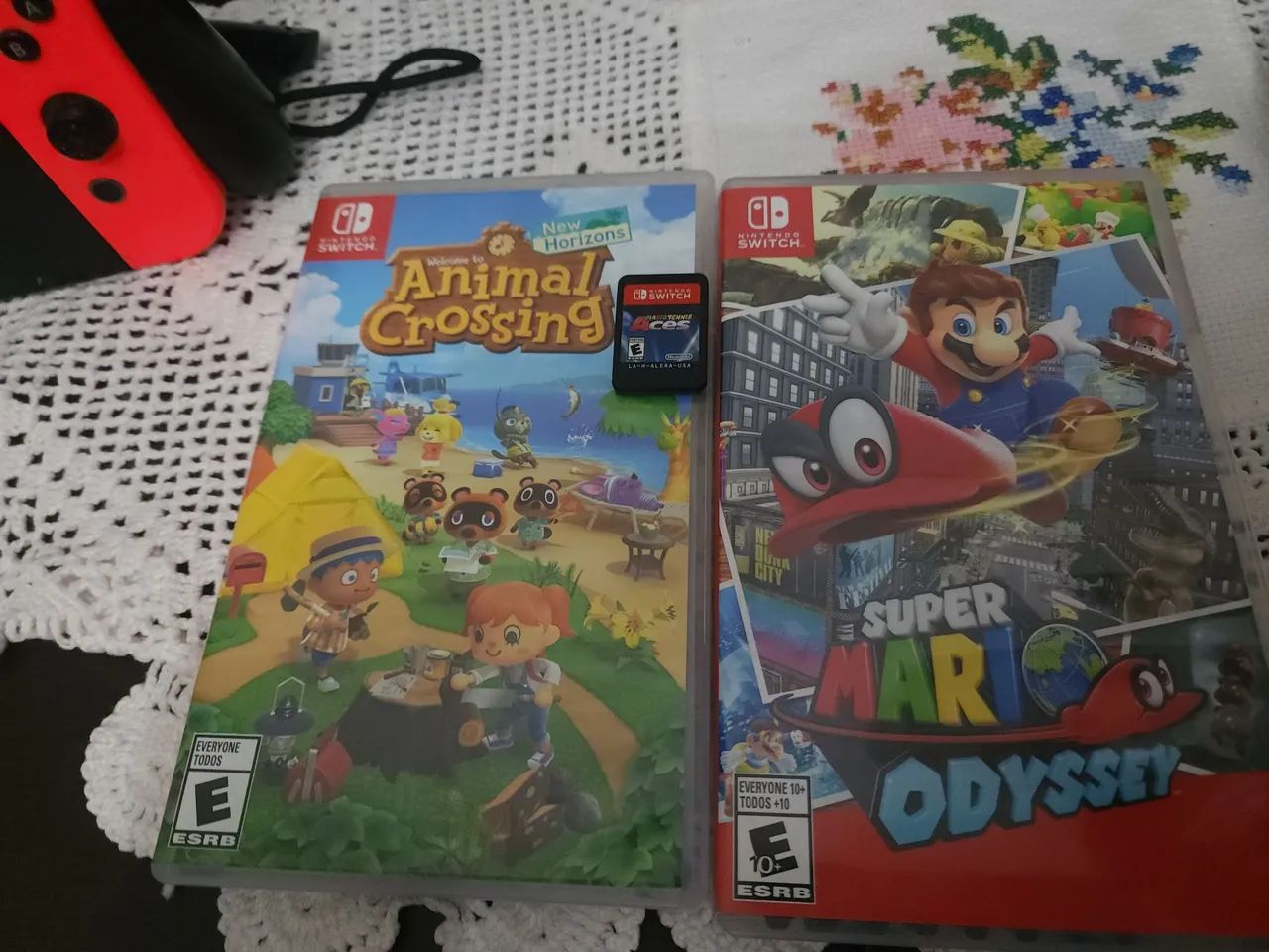 Nintendo switch v1 com jogos e cartão sd 128gb - Foto 4