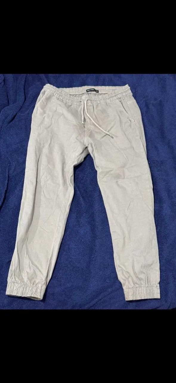 calça jogger masculina cinza
