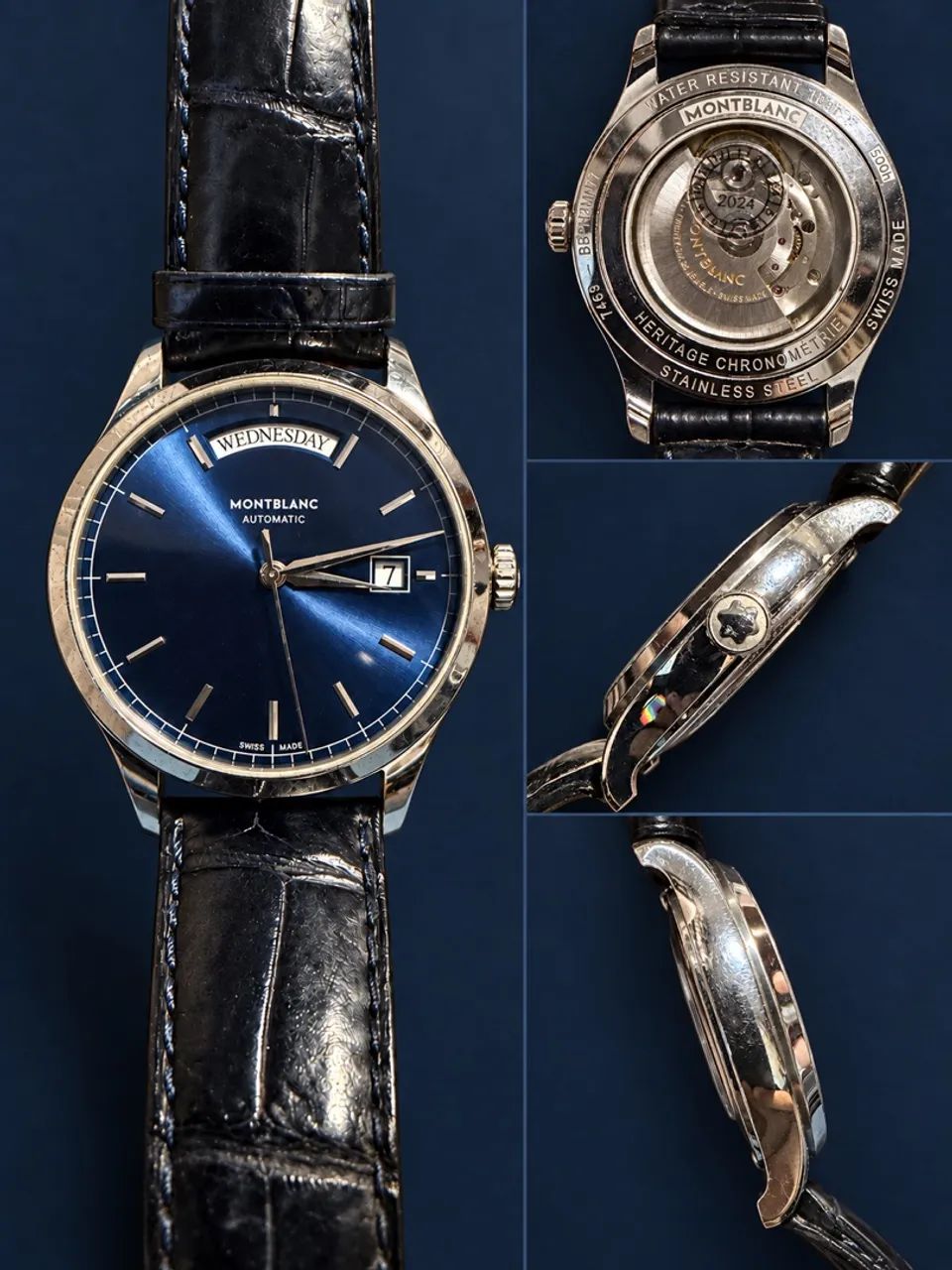 Montblanc Heritage Chronométrie Day-Date Automático Azul 38 mm
