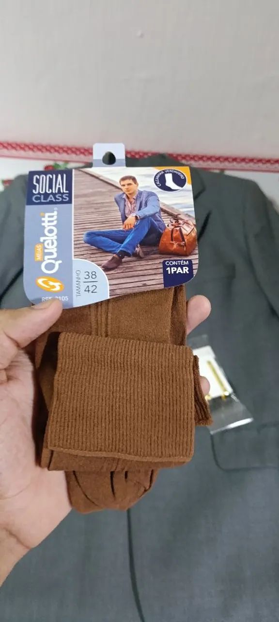 Kit terno slim cinza e acessórios. - Foto 3