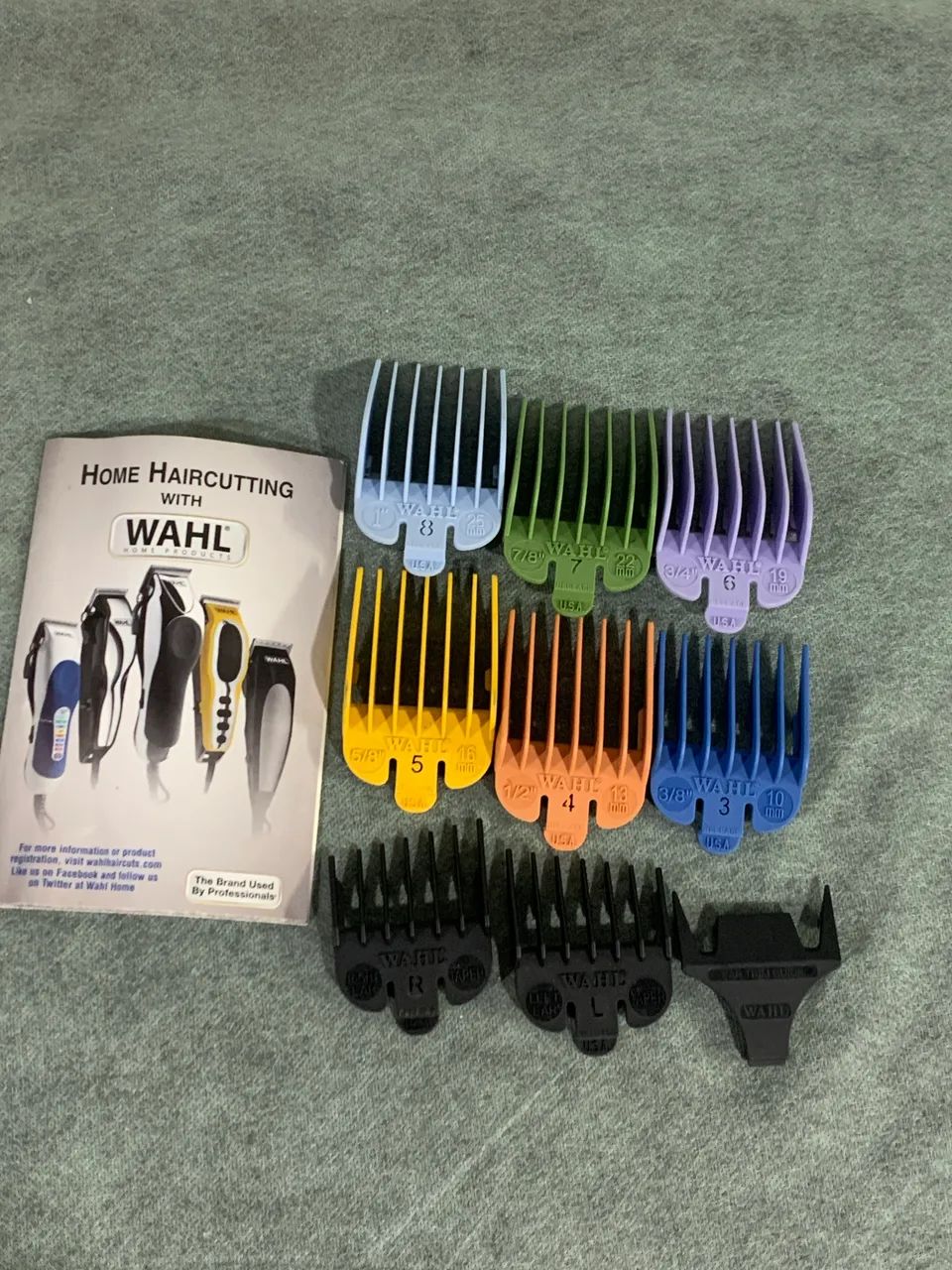 Kit de Pentes para maquina de cortar cabelo Profissional _Original Wahl EUA com 8 Peças  - Foto 2