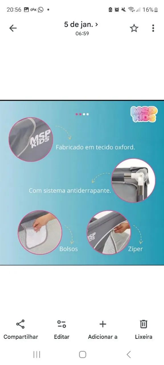 Cercadinho MSP Kids Cinza - Foto 4
