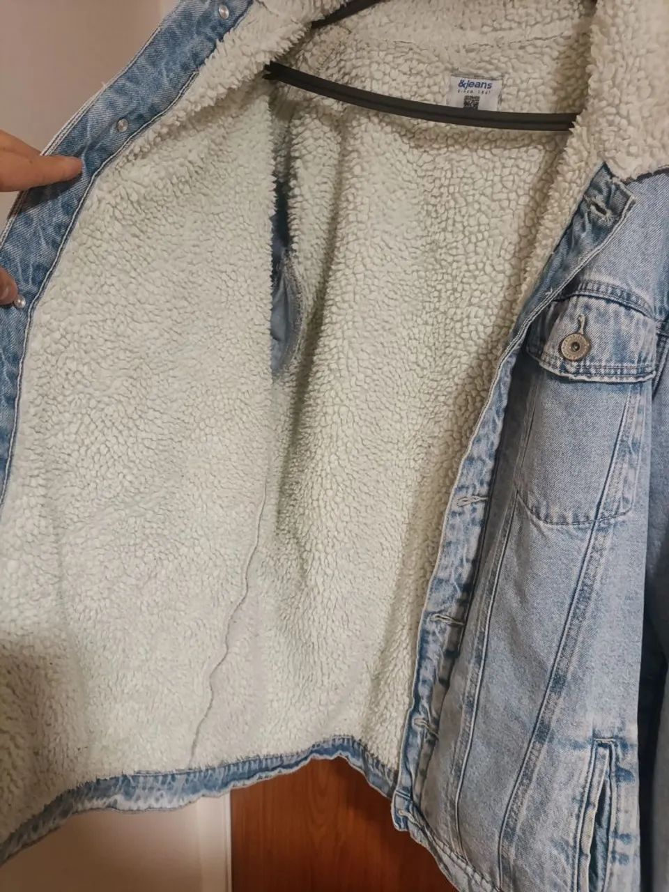 Jaqueta casaco jeans peluciada - Foto 2