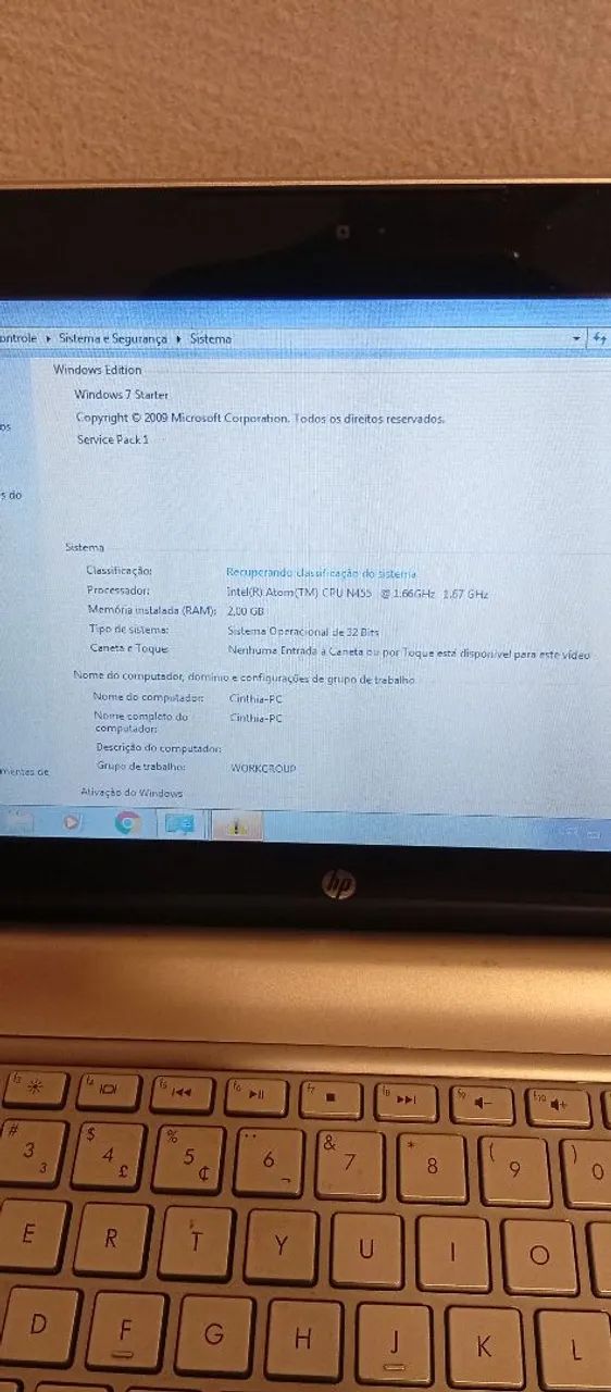 Netbook HP Mini - Intel Atom / 2GB RAM (Ideal para textos e tarefas básicas) - Foto 2
