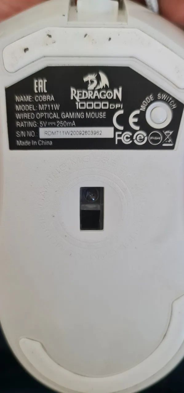 Mouse Redragon Cobra 10000dpi branco - Foto 4