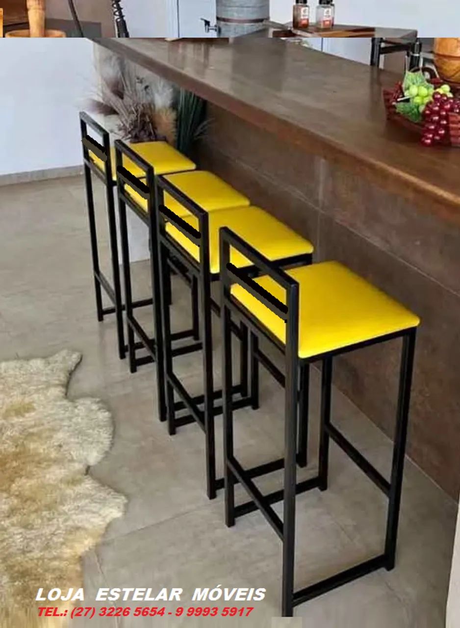 banquetas alta para bancada área gourmet - Foto 3