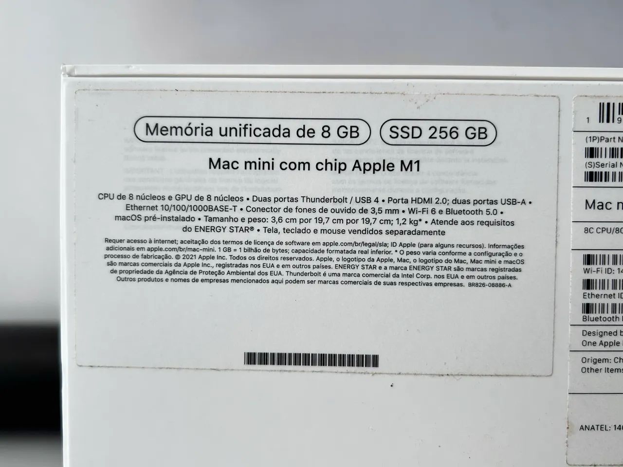 Mac mini (M1,2020) 256GB 8GB SSD 元箱付属 MAC MINI M1 8gb 256gb SSD NA CAIXA - OPORTUNIDADE - Computadores e
