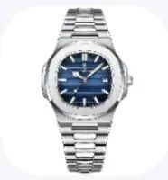 Relogio masculino quartz ultrafino resistente a agua com calendario