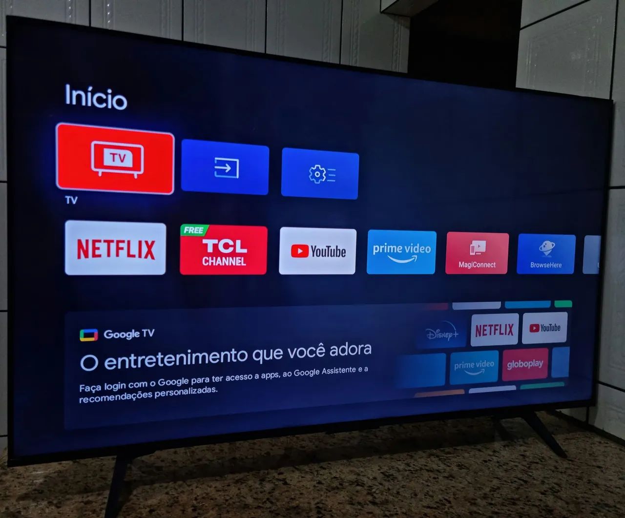 Tv Smart 55" TCL Android Google tv 4k com comando de voz integrado  - Foto 2