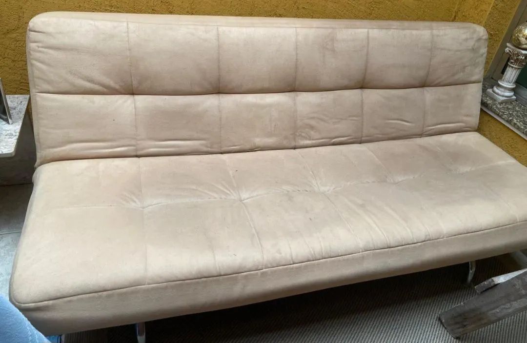 Sofá cama 3 lugares de suede  - Foto 2