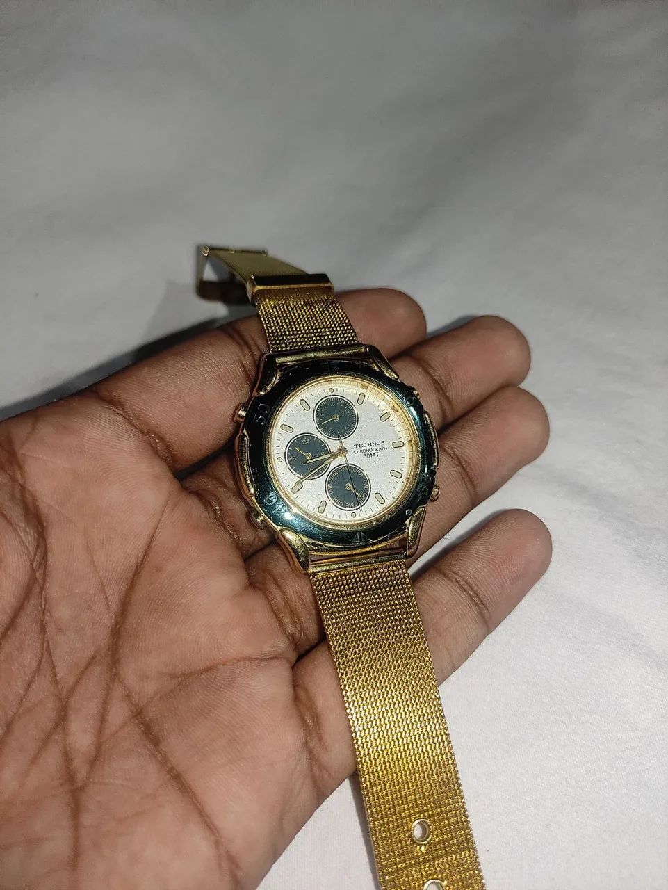 Technos Cronógrafo Dourado raro 