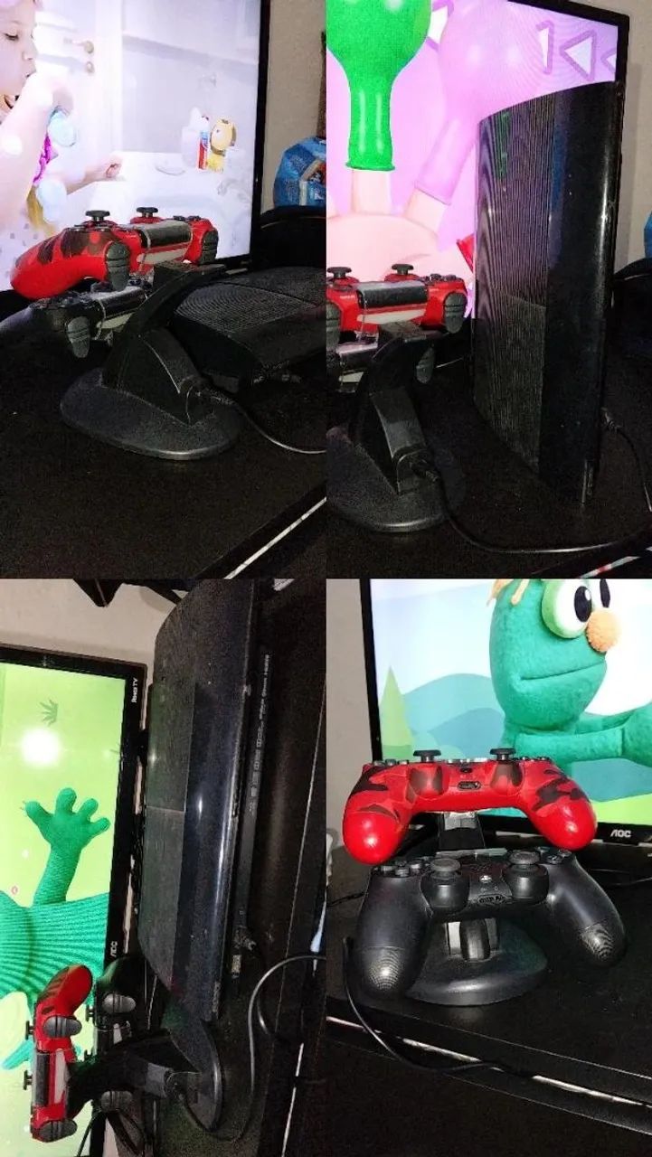 Ps 3 Slim, desbloqueado e 2 controles.