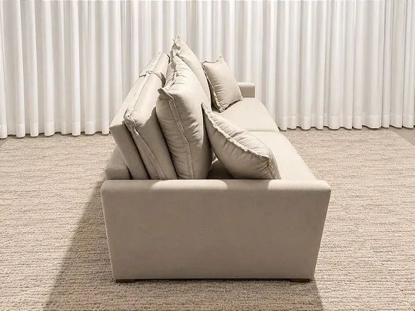 Sofá Cama Sena Baú 2.00m Sem Caixa - Linho Bege Entrega Rápida - Foto 5