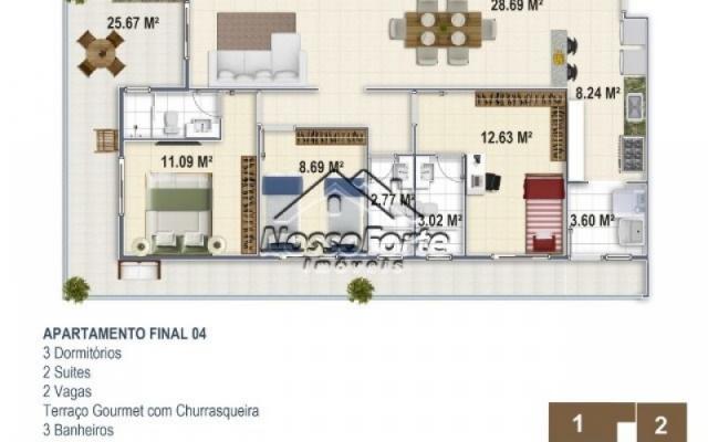 Apartamento no Boqueirão em Praia Grande - Foto 17