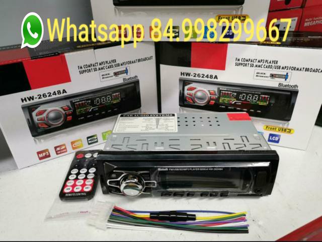 Som automotivo com radio fm mp3 player usb cartão sd - Foto 2