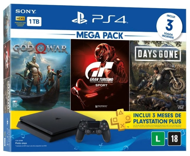 Ps4 Slim 500Gb / 1 Tera 12x Sem Juros !