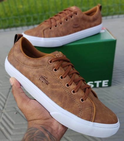 Tenis Lacoste marrom e branco - Roupas e calçados - Centro, Garça  1014338467 | OLX