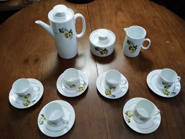 Porcelana Renner Anos 1960 Antiga Jogo Chá Completo 6 Pessoas Perfeito, Móvel de Antiquário Renner Usado 77979931