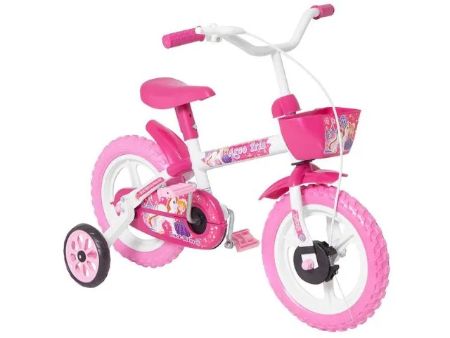 Bicicleta Caloi Barbie Aro 12 - Rosa+Azul