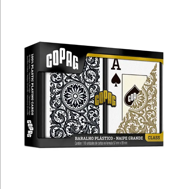 Jogo De Baralho Duplo 100% Plástico Estojo Cartas Laváveis Truco