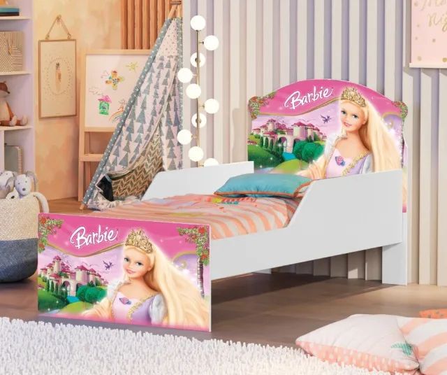 Cama Juvenil Adesivada - Tema Barbie