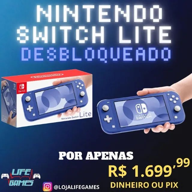 Nintendo Switch Lite Des.blo.que.ado micro Sd 128 GB - Videogames - Setor  Central, Goiânia 1158649090