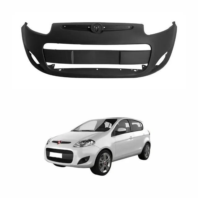 Parachoque Dianteiro Fiat Palio Novo 2012 a 2017 - Cinza Liso - Furo Farol Auxiliar