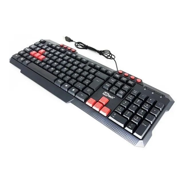 Teclado Gamer Multimídia Usb 3.0 Abnt 2 Teclas Atalhos Tech Preto