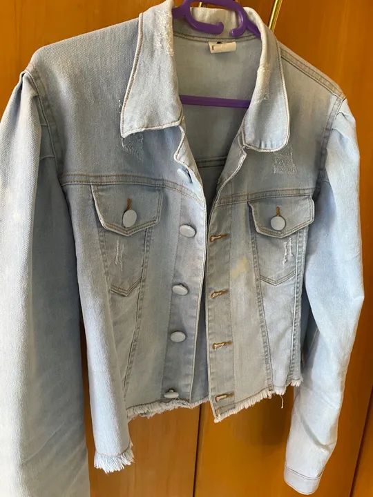 Jaqueta jeans manga princesa  - Foto 2
