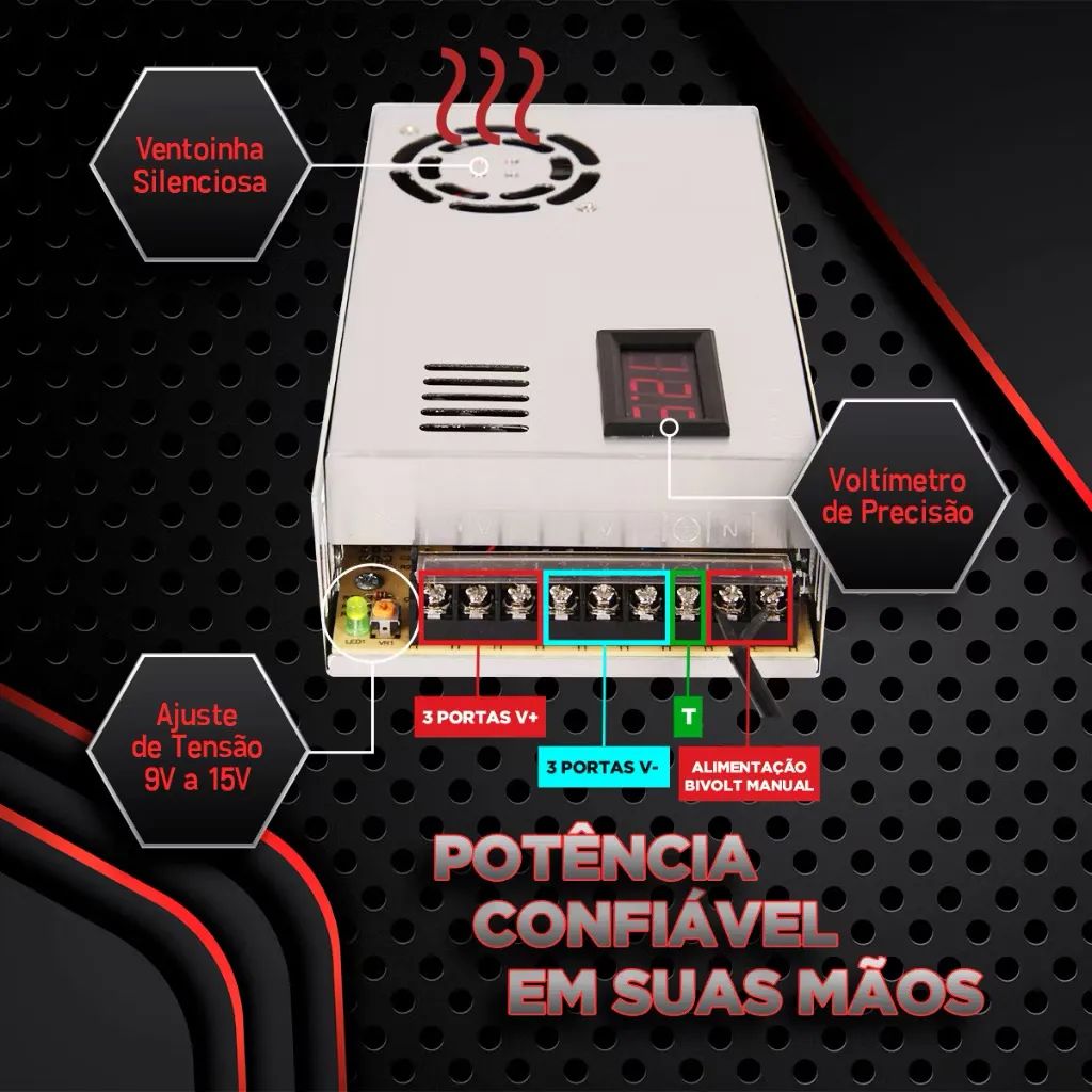 Fonte Chaveada 90A Com Display  - Foto 4