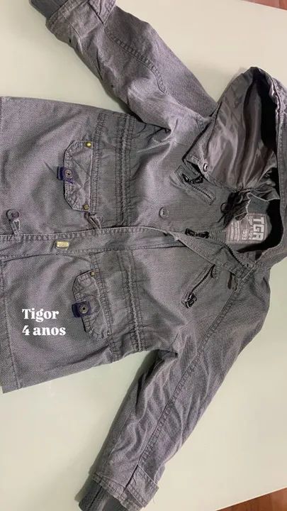 Jaqueta Infantil Tigor Meninos tamanho 4 anos por R$ 30!!