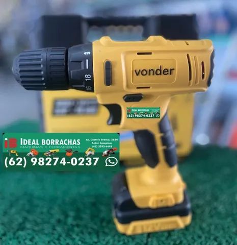 Parafusadeira 12V Vonder c/ maleta e acessorios