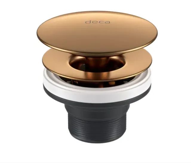 NOVO - Válvula De Escoamento Luxo Para Lavatório Cuba Gold Matte