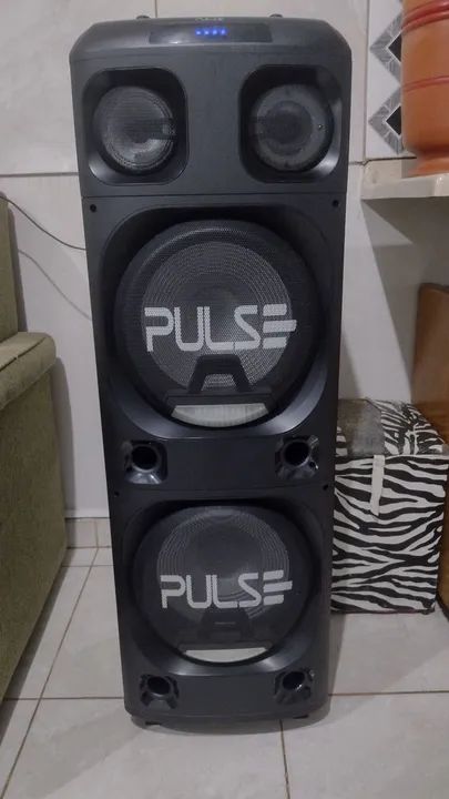 Caixa Amplificada de 12 Pol. 2200W, Bluetooth, Auxiliar, SD, USB, FM e LED Pulse - SP500