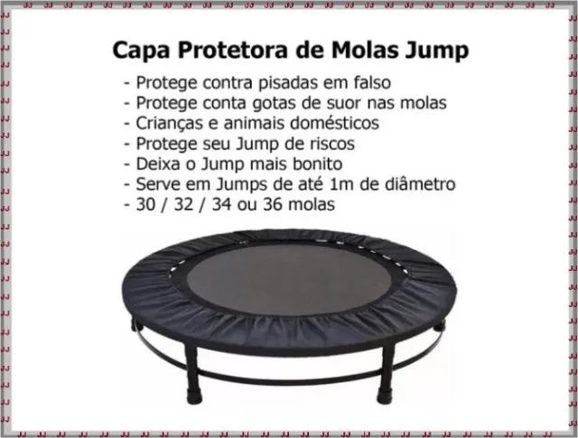 Capa saia para mini jump de 30 a 36 molas e até 1 metro de  - Foto 2