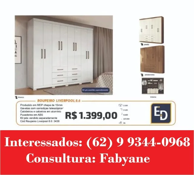 Guarda Roupa Liverpool