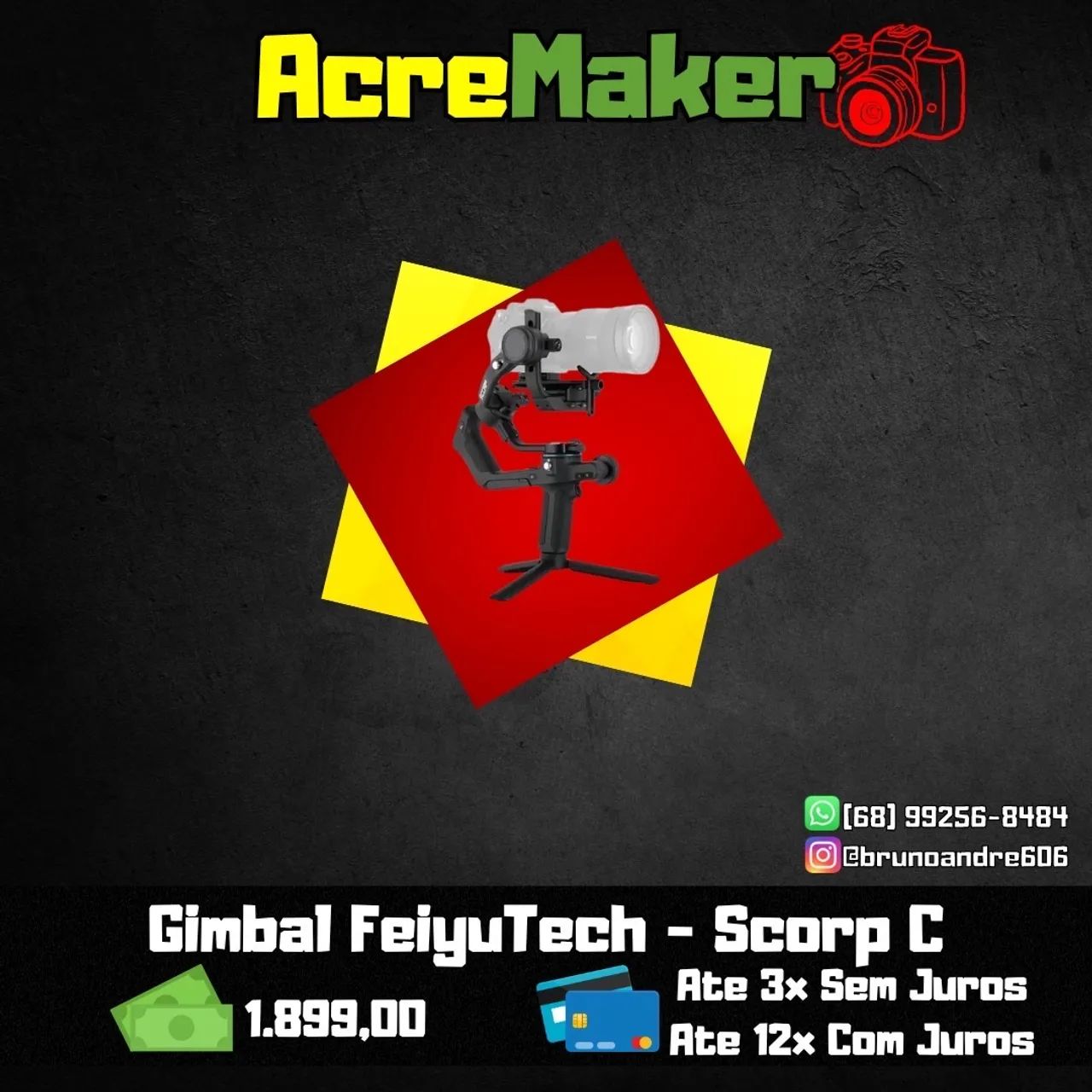 Gimbal estabilizador câmera Feiyutech Scorp C