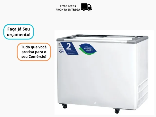 Congelador Tampa de Vidro 311L 110v